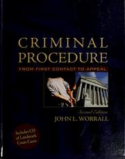 Cover of: Criminal procedure by John L. Worrall