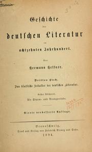 Cover of: Literaturgeschichte des achtzehnten Jahrhunderts