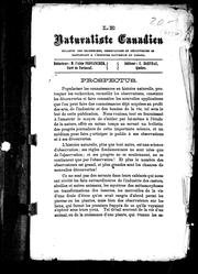 Cover of: Le naturaliste canadien by Léon A. Provancher