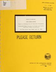Cover of: State of Montana, Pine Hills School report on examinations of financial statements for the fiscal year ended June 30, 1980