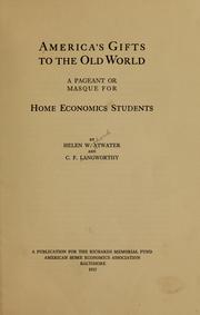 Cover of: America's gifts to the Old world