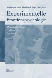 Cover of: Experimentelle Emotionspsychologie: Methodische Ansätze – Probleme – Ergebnisse