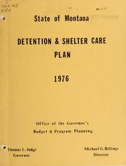 Cover of: Detention and shelter care plan