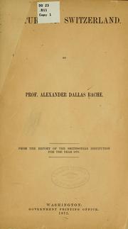 Cover of: Lecture on Switzerland by Alexander Dallas Bache