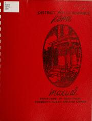 Cover of: District youth guidance home manual by Montana. Dept. of Institutions