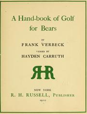 Cover of: A hand-book of golf for bears