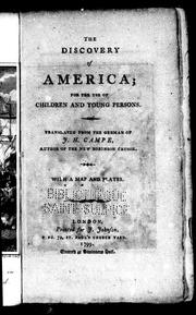 Cover of: The discovery of America: for the use of children and young persons