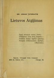 Cover of: Lietuvos atgijimas.