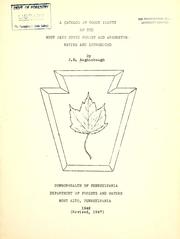 Cover of: A catalog of woody plants of the Mont Alto State Forest and Arboretum: native and introduced