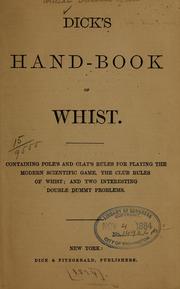 Cover of: Dick's hand-book of whist