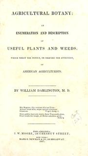 Cover of: Agricultural botany by William Darlington, William Darlington