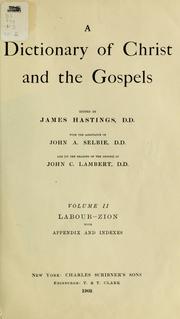 Cover of: A dictionary of Christ and the Gospels by James Hastings
