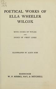 Cover of: Poetical works of Ella Wheeler Wilcox