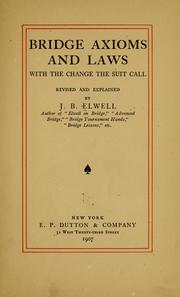 Cover of: Bridge axioms and laws