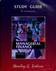 Cover of: Study guide to accompany Gitman Principles of managerial finance