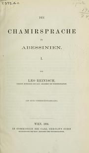 Cover of: Die Chamirsprache in Abessinien