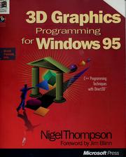 Cover of: 3D graphics programming for Windows 95 by Nigel Thompson, Nigel Thompson