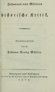 Cover of: Sämtliche Werke by Johannes von Müller