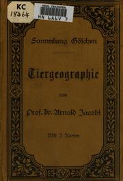 Cover of: Tiergeographie