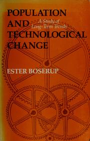 Cover of: Population and technological change by Ester Boserup