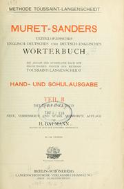 Cover of: Encyclopaedic English-German and German-English dictionary: giving the pronunciation according to the phonetic system employed in the method of Toussaint-Langenscheidt