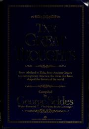 Cover of: The Great thoughts by George Seldes