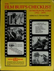Cover of: The Film buff's checklist of motion pictures (1912-1979) by D. Richard Baer