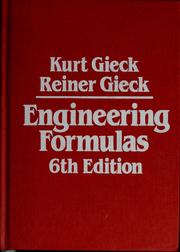 Cover of: Engineering Formulas by Kurt Gieck, Reiner Gieck, Kurt Gieck, Reiner Gieck