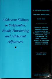Cover of: Adolescent siblings in stepfamilies by E. Mavis Hetherington
