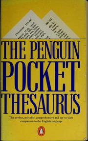 Cover of: The Penguin pocket thesaurus by Faye Carney