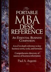 Cover of: The Portable MBA desk reference by Paul A. Argenti