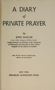 Cover of: A diary of private prayer. by Baillie, John