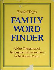 Cover of: Reader's digest family word finder by 
