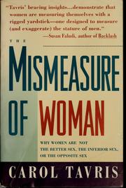 Cover of: The mismeasure of women by Carol Tavris