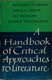 Cover of: A handbook of critical approaches to literature by Wilfred L. Guerin