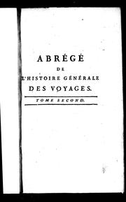 Cover of: Abrégé de l'histoire générale des voyages by Jean-François de La Harpe