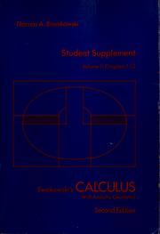 Cover of: Student supplement to Swokowski's Calculus with analytic geometry by Thomas A Bronikowski