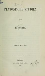 Cover of: Platonische Studien