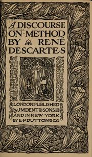 Cover of: A discourse on method