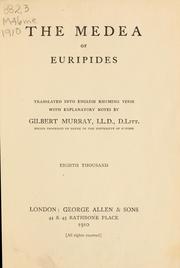 Cover of: The Medea of Euripides by Euripides