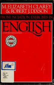 Cover of: Pronunciation exercises in English