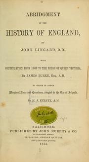 Cover of: Abridgment of the History of England