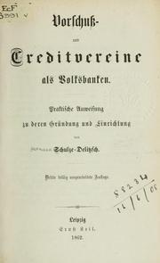 Cover of: Vorschusz- und Creditvereine als Volksbanken