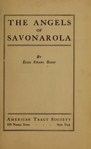 Cover of: The angels of Savonarola