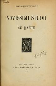 Cover of: Novissimi studii su Dante