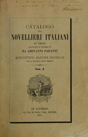 Cover of: Catalogo dei novellieri italiani in prosa
