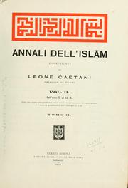 Cover of: Annali dell'Islam.