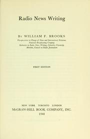 Cover of: Radio news writing. by William F. Brooks