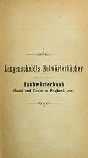 Cover of: Notwörterbuch der englischen und deutschen Sprache