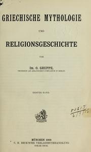 Cover of: Griechische mythologie und religionsgeschichte